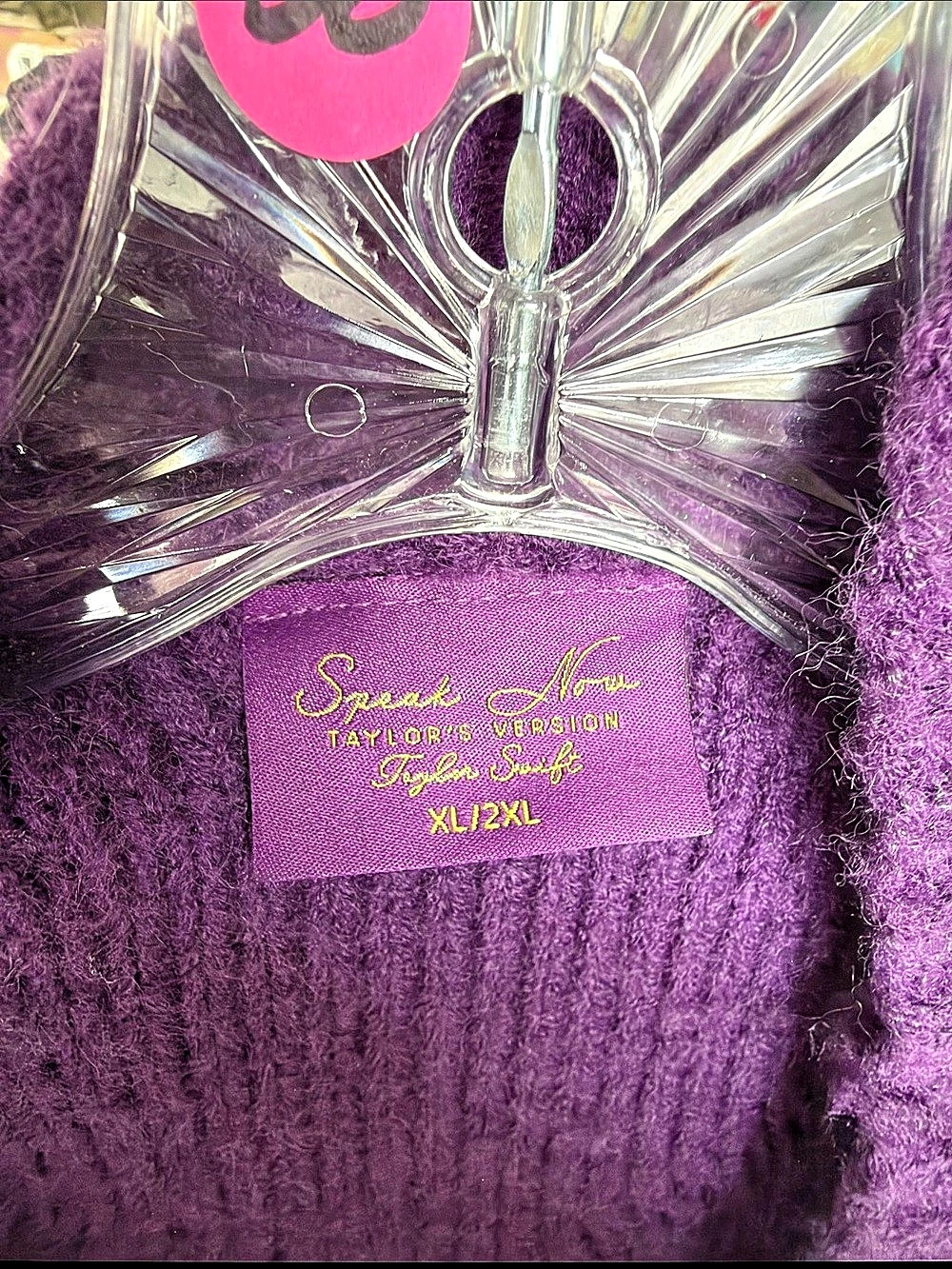 Taylor's Version The Eras Tour Purple Cardigan XL/2XL Like New - Picture 5 of 5